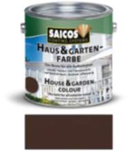Saicos Haus & Gartenfarbe auf Naturöl-Basis Mahagonibraun 2,5l