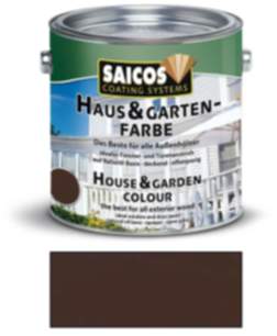 Saicos Haus & Gartenfarbe auf Naturöl-Basis Mahagonibraun 2,5l