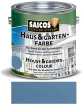 Saicos Haus & Gartenfarbe auf Naturöl-Basis Taubenblau 2,5l