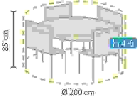 Schutzhülle für Round Garden Set - Ø 200 x 85 cm