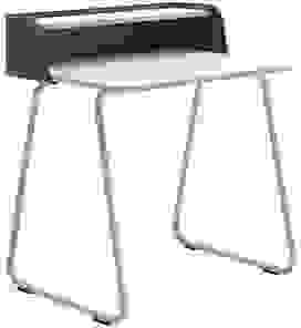 sedus secretair home Schreibtisch weiß, anthrazit rechteckig, Kufen-Gestell weiß 82,4 x 61,2 cm