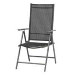 Siena Garden Klappsessel Klappstuhl Delphi silber/schwarz 650x560x1070 mm