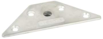 Siso Befestigungsplatte KEA dreieckig aus Metall M8 & M10 mit Feder-Mechanismus