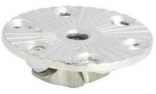 Siso Befestigungsplatte WEKA aus Metall M8 mit Spannmechanismus