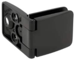 Siso Glastürscharnier SQUARE aus Metall Mitte, Glasstärke 4 - 6 mm
