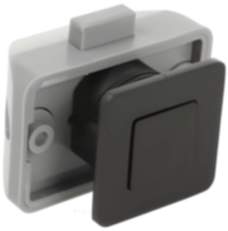 Siso Möbelschlosss SQUARE LATCH mit Druckknopfverriegelung, quadratisch Holzstärke 12 - 16 mm