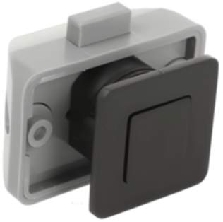 Siso Möbelschlosss SQUARE LATCH mit Druckknopfverriegelung, quadratisch Holzstärke 12 - 16 mm