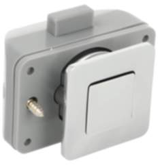 Siso Möbelschlosss SQUARE LATCH mit Druckknopfverriegelung, quadratisch Holzstärke 12 - 16 mm