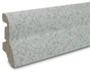 Sockelleiste Holz Kork furniert Weiß lackiert 2400x22x40 mm Echtholz Kabelkanal