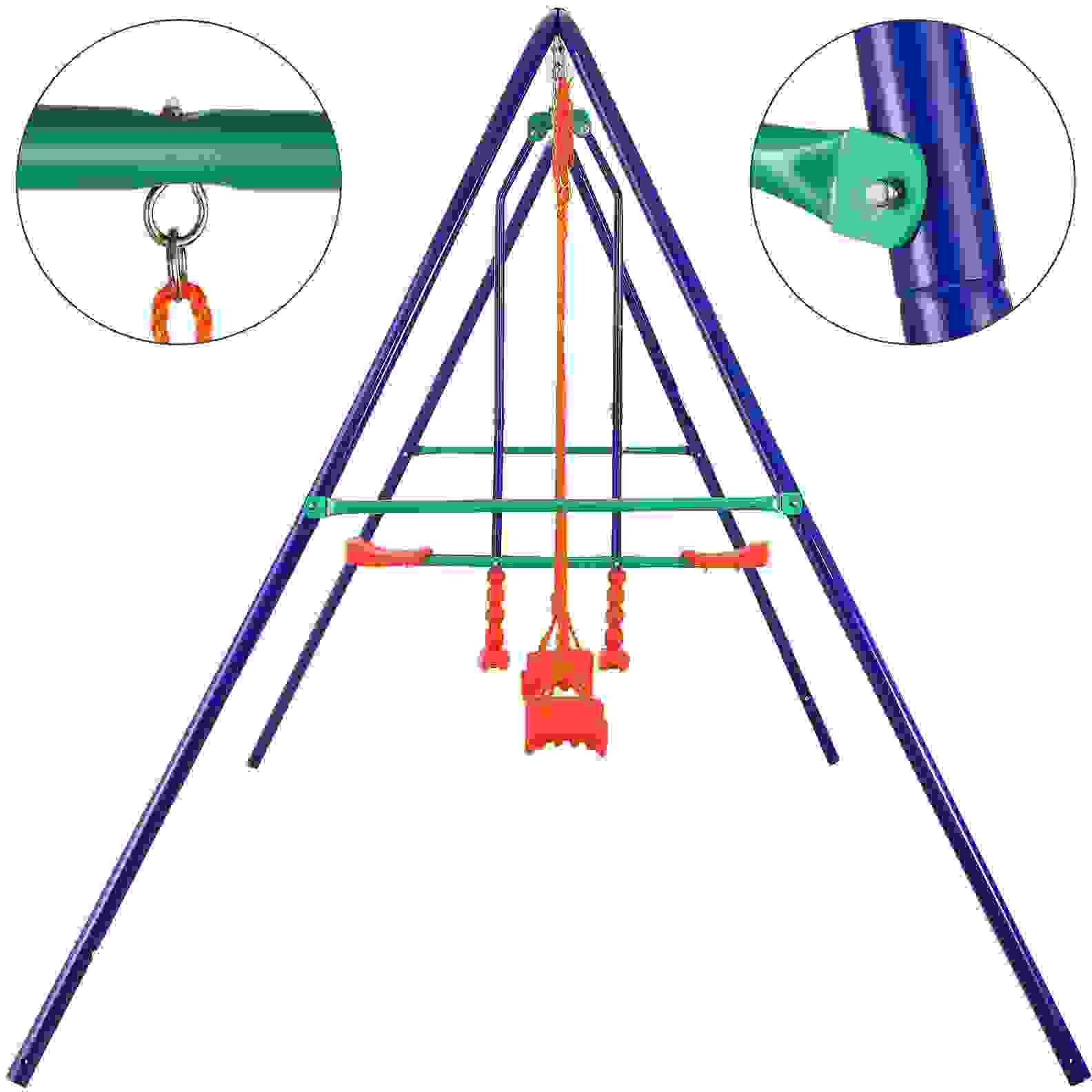 Spielwerk Buntes Schaukelgestell - Geeignet für 4 Kinder