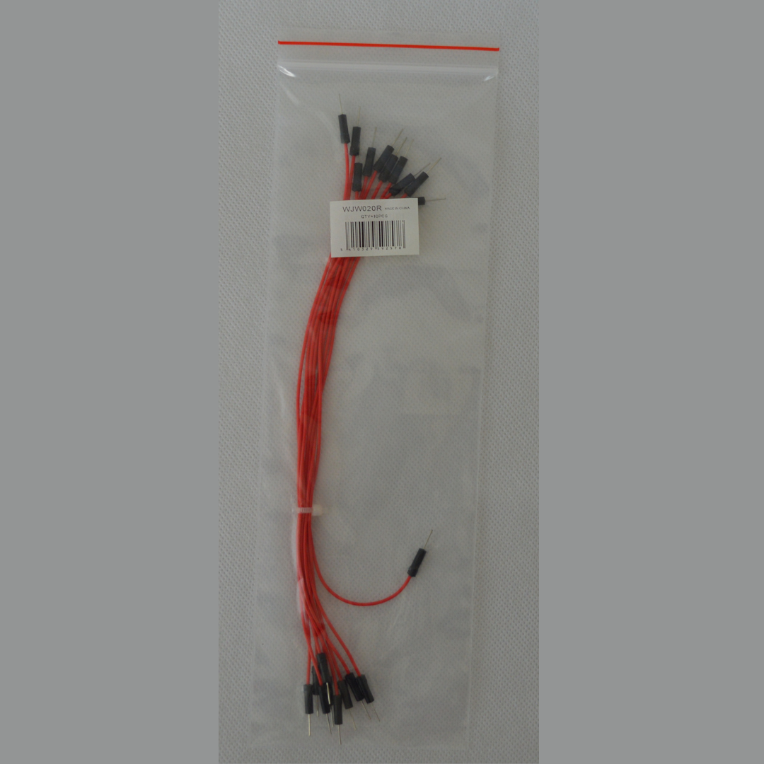 Starthilfekabel-Set, 10 Stück / Satz, 20 cm lang, Farbe Rot