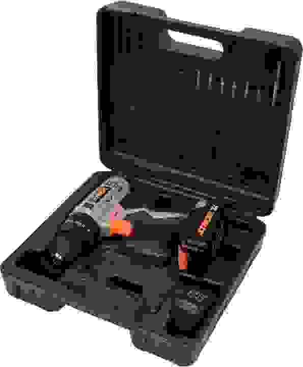 STHOR Akkubohrmaschine inkl. Koffer, Akku und Ladegerät - 18V - 1,3Ah