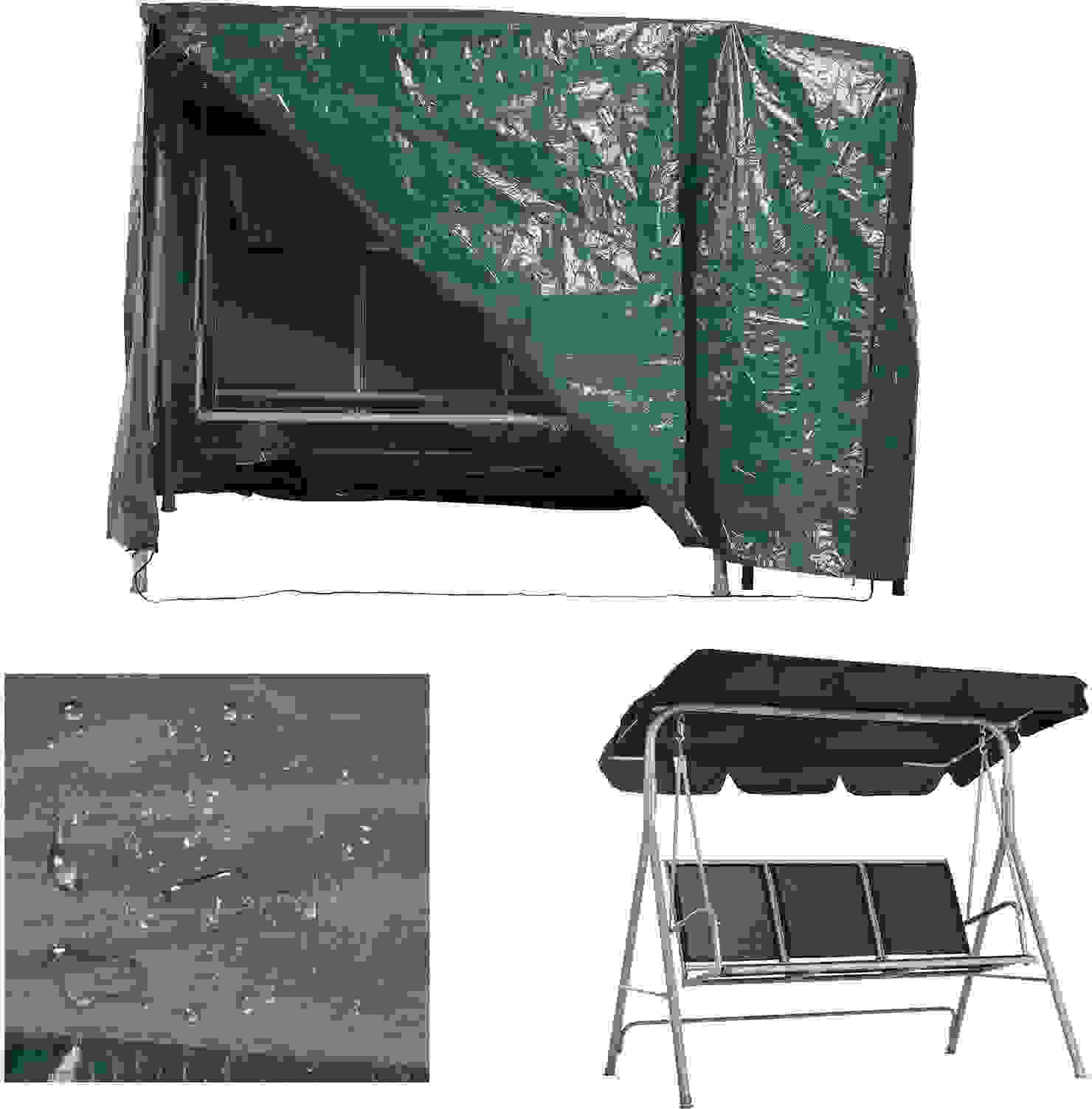 Sunny Gartenmöbel Schutzhülle wasserdichte Abdeckung UV-Schutz rechteckig Grün 215 x 155 x 150 cm