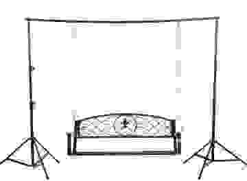 Sunny Gartenschaukelbank 2-sitzig mit Ketten Metall schwarz 132 x 63 x 58 cm