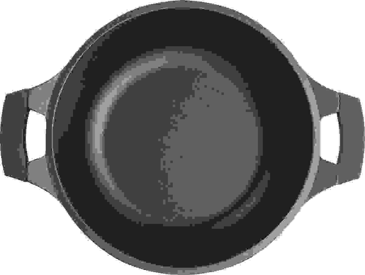 Swiss Pro+ Bratpfanne 24 cm Aluminium-Druckguß mit Deckel- Antihaftbeschichtung- Hitzebeständig - Schwarz