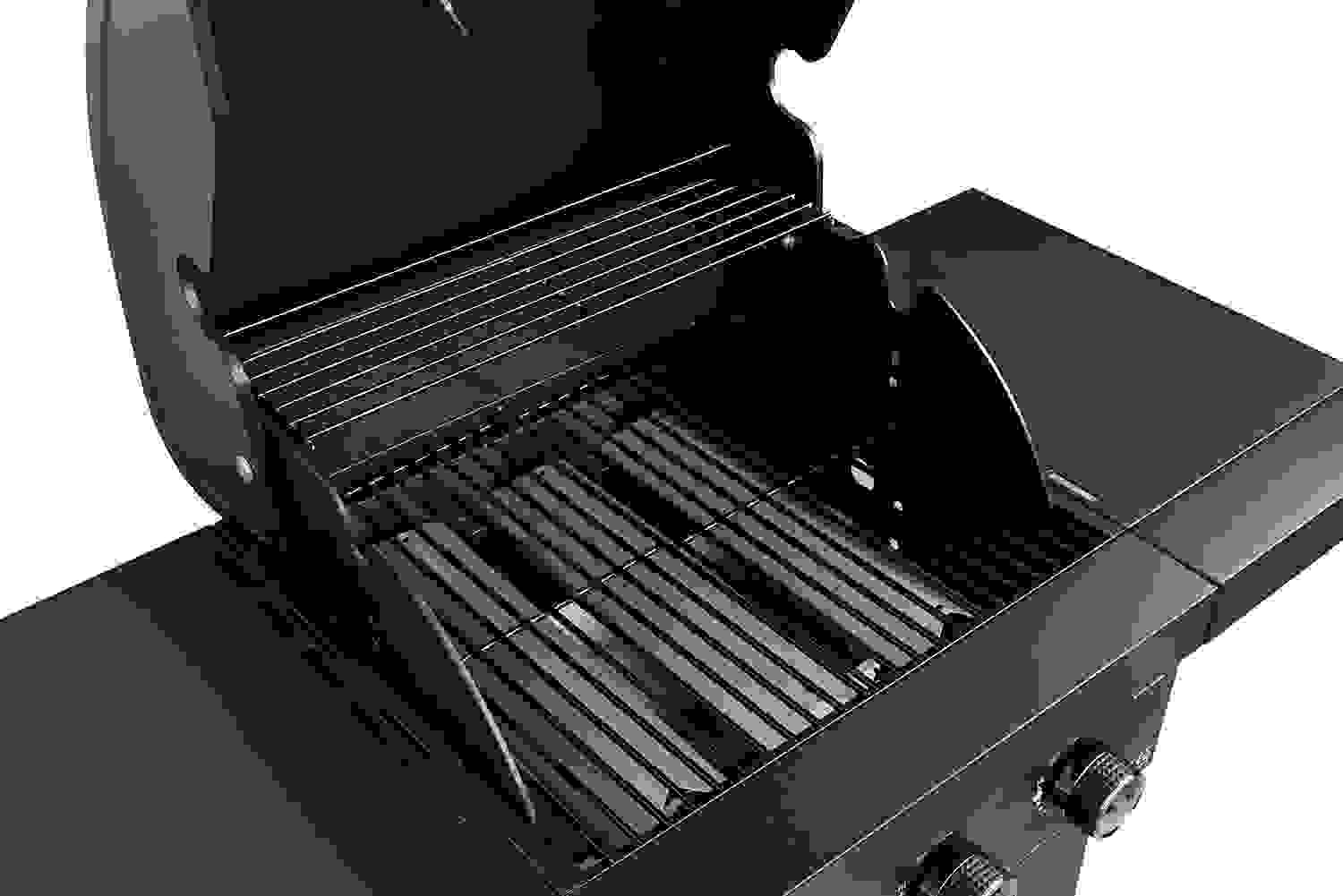 Vargan 3-Brenner Gasgrill auf Rädern - Edelstahl - Schwarz - 106x53x102cm
