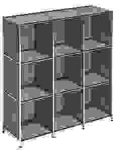 viasit Sideboard System4, 136263 anthrazit 6 Fachböden 115,4 x 40,4 x 118,2 cm