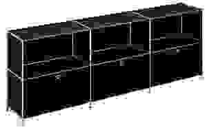 viasit Sideboard System4, 214908 schwarz 1 Fachboden 227,9 x 40,4 x 80,7 cm