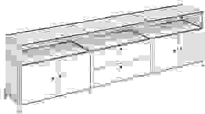 viasit Sideboard System4, 496620 weiß 1 Fachboden 227,9 x 40,4 x 62,0 cm