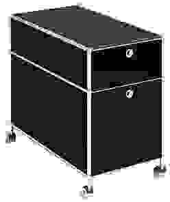viasit System4 Rollcontainer schwarz 2 Auszüge 42,0 x 78,0 x 62,0 cm