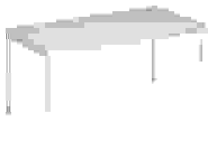 viasit System4 Schreibtisch transparent rechteckig, 4-Fuß-Gestell chrom 160,0 x 80,0 cm