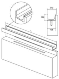 Viefe Griffprofil JEY & JEY2 aus Aluminium, 147 - 1197 mm