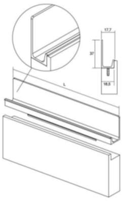 Viefe Griffprofil JEY & JEY2 aus Aluminium, 147 - 1197 mm