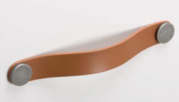Viefe Möbelgriff FLEXA aus Metall & Leder, BA 128 - 160 mm