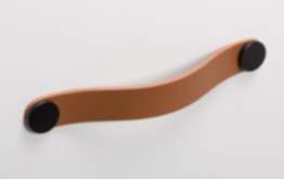 Viefe Möbelgriff FLEXA aus Metall & Leder, BA 128 - 160 mm