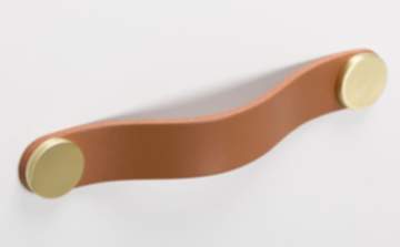 Viefe Möbelgriff FLEXA aus Metall & Leder, BA 128 - 160 mm