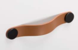 Viefe Möbelgriff FLEXA aus Metall & Leder, BA 128 - 160 mm