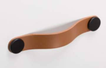 Viefe Möbelgriff FLEXA aus Metall & Leder, BA 128 - 160 mm