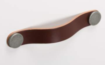 Viefe Möbelgriff FLEXA aus Metall & Leder, BA 128 - 160 mm