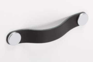 Viefe Möbelgriff FLEXA aus Metall & Leder, BA 128 - 160 mm