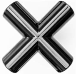 Viefe Möbelknopf EQUIS aus Metall, 40 x 40 mm
