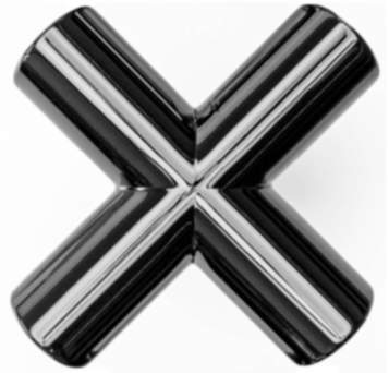Viefe Möbelknopf EQUIS aus Metall, 40 x 40 mm