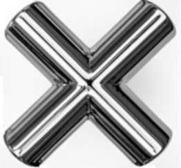 Viefe Möbelknopf EQUIS aus Metall, 40 x 40 mm