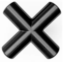 Viefe Möbelknopf EQUIS aus Metall, 40 x 40 mm