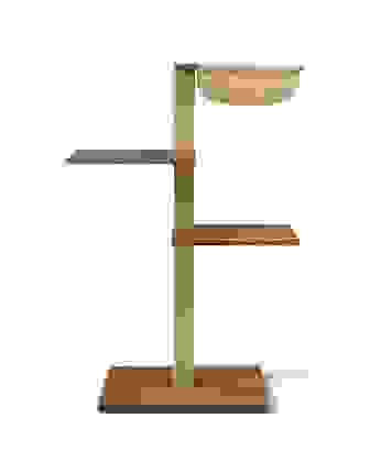 VIU-3 Kratzbaum – Nussbaum Beige / Signalgrau – Flanell