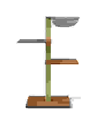 VIU-3 Kratzbaum – Nussbaum Beige / Signalgrau – Flanell