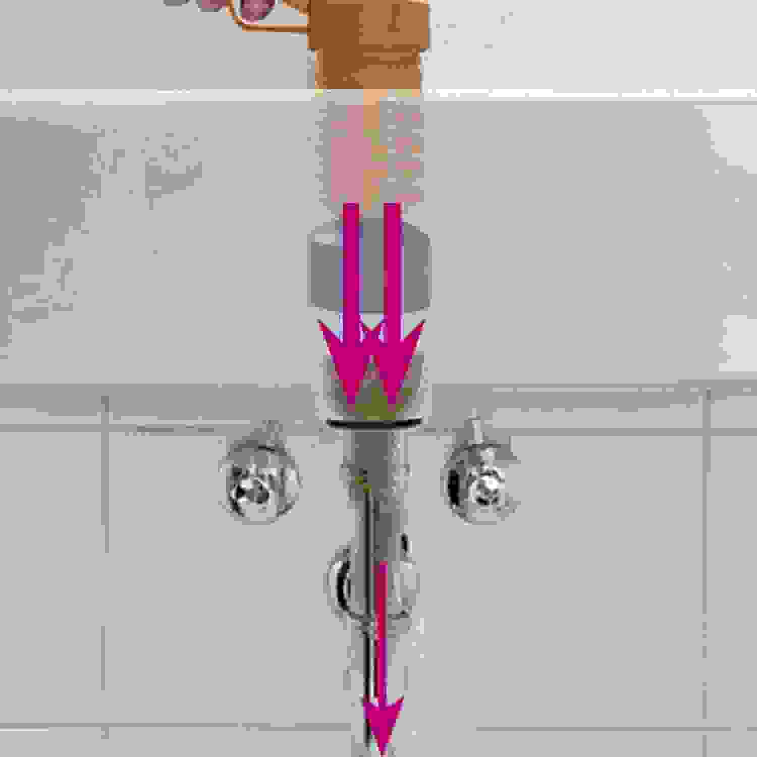 VOREL Abflussentstopfer / Entstopferpistole - Spitzen von 6,3 und 13,5 cm