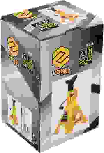 VOREL Achsständer 2 Stück - 3 Tonnen Tragfähigkeit - 23x20x36 cm