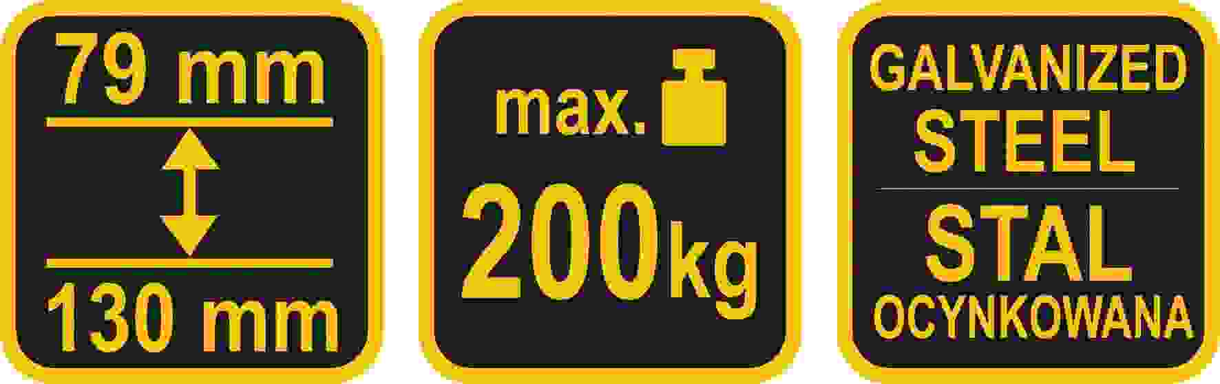 VOREL Höhenverstellbarer Bock - max 200kg - verstellbar von 79 bis 130cm