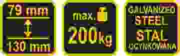 Vorel Satz von 2 höhenverstellbaren Böcken - max 200kg pro Stück - verstellbar von 79 bis 130cm