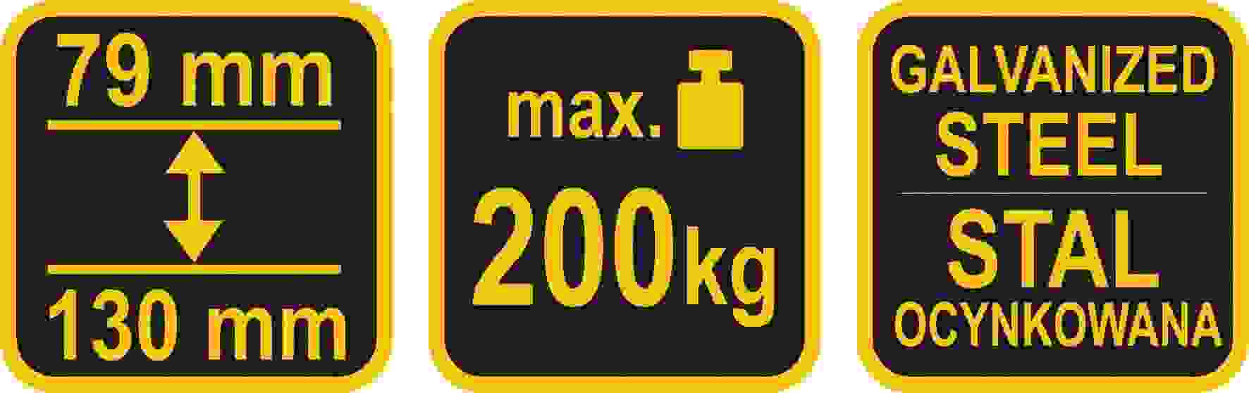 Vorel Satz von 2 höhenverstellbaren Böcken - max 200kg pro Stück - verstellbar von 79 bis 130cm