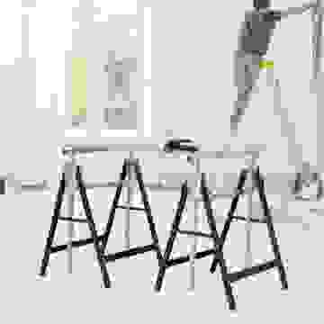 Vorel Satz von 2 höhenverstellbaren Böcken - max 200kg pro Stück - verstellbar von 79 bis 130cm