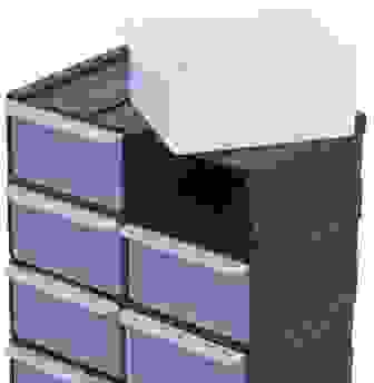 Vorel Werkstatt-Schubladenschrank - 10 Schubladen - 22,5 x 15,5 x 10 cm