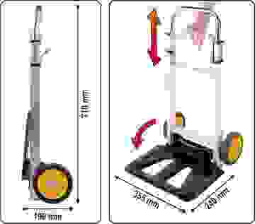 VOREL Zusammenklappbares Nutzfahrzeug - Tragfähigkeit 90 kg 35,5 x 24 cm