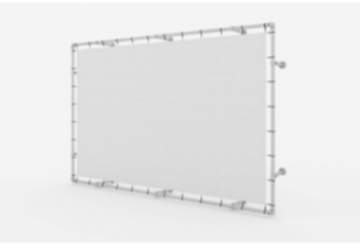 Wandmontage Banner Aluminium Spannrahmen auf Distanz