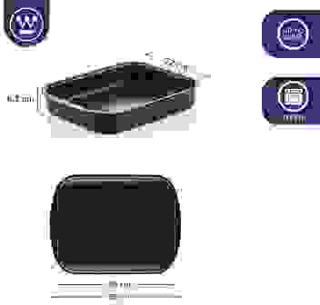 Westinghouse Backofen Backblech Ø30 cm Schwarz Marmor